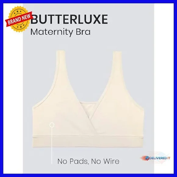 Wireless Nursing Bralette - Butterluxe Maternity Sleep Lounge Bra - Picture 4 of 6